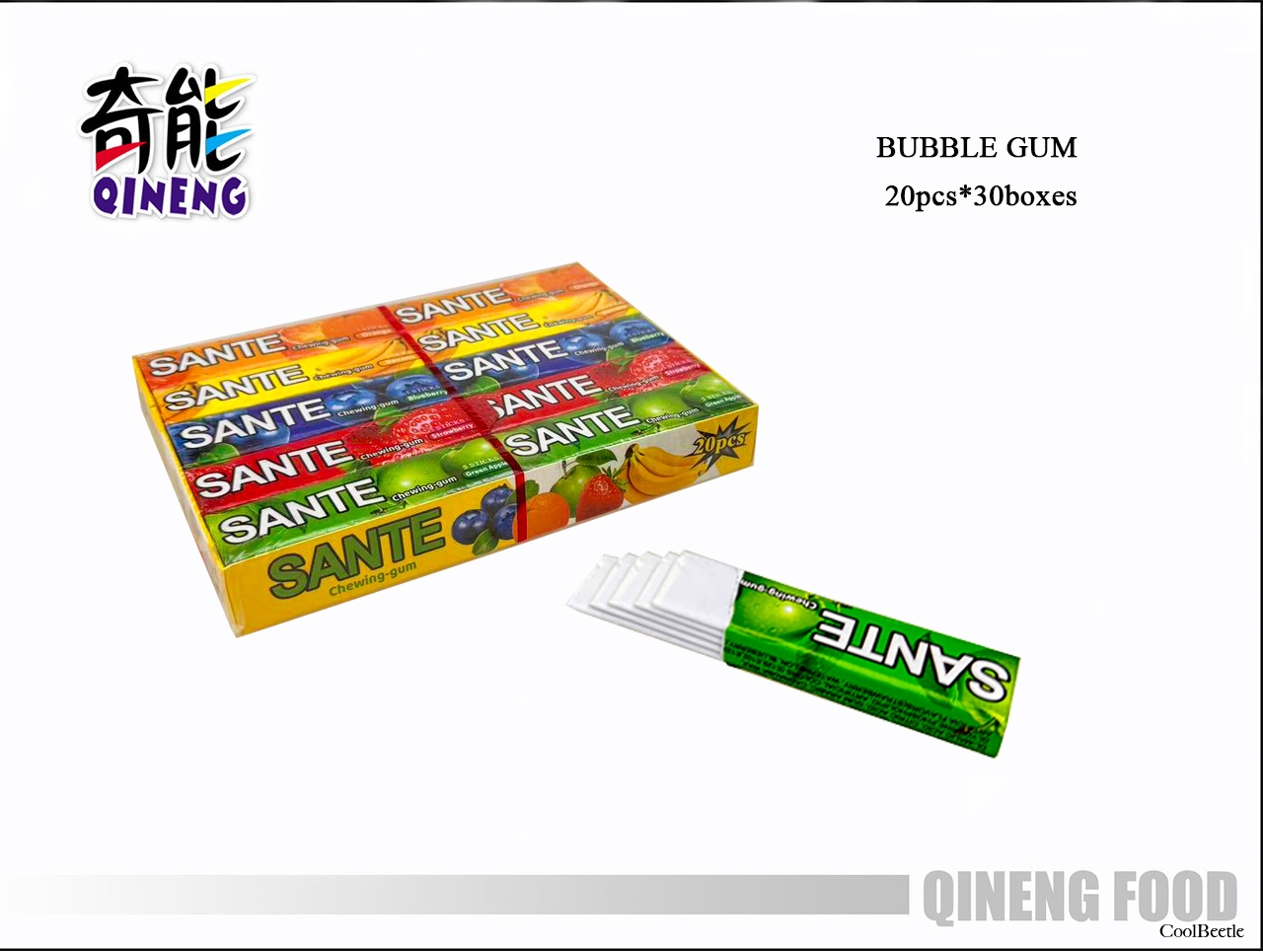 混合水果味泡泡糖