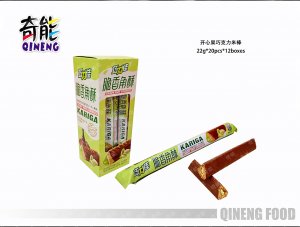 开心果味涂层巧克力角酥